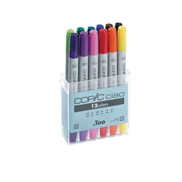 Copic Ciao Basic Renkli 12'li Markör Kalemi Set