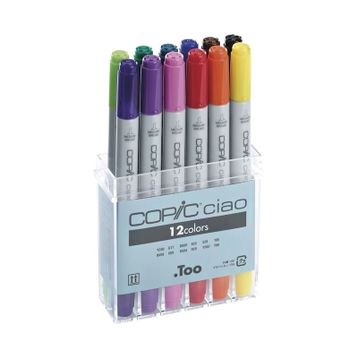 Copic Ciao Basic Renkli 12'li Markör Kalemi Set