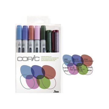 Copic Ciao Nature Doodle 5+2 Set Markör Kalem Kit