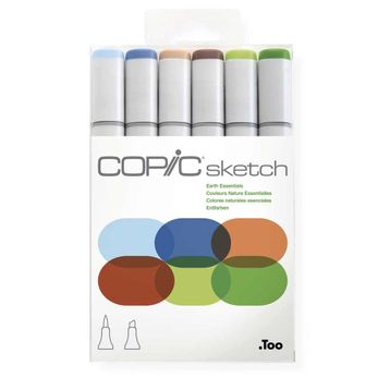 Copic Sketch 6'lı Earth Essentials Marker Set