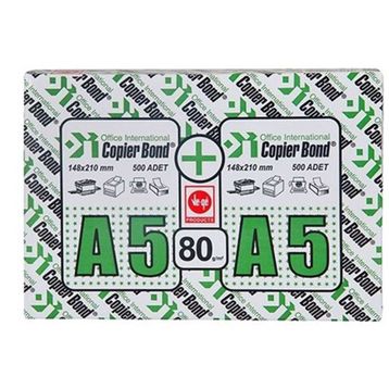 Copier Bond 80 gr-500'li 1 Koli=10 Paket A5 Fotokopi Kağıdı