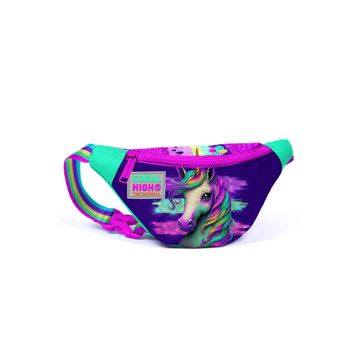 Coral High 11510 Kids Pembe Su Yeşili Unicorn Desenli Bel Çantası