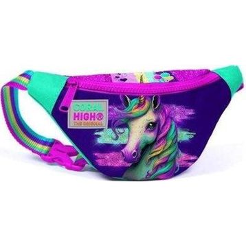 Coral High 11510 Kids Pembe Su Yeşili Unicorn Desenli Bel Çantası