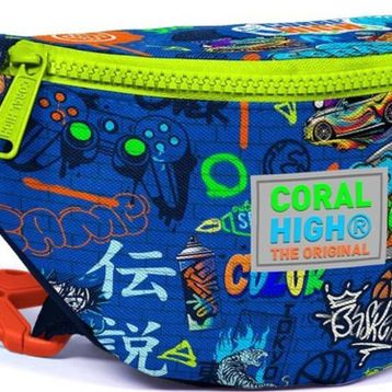 Coral High 11519 Kids Saks Grafiti Desenli Bel Çantası