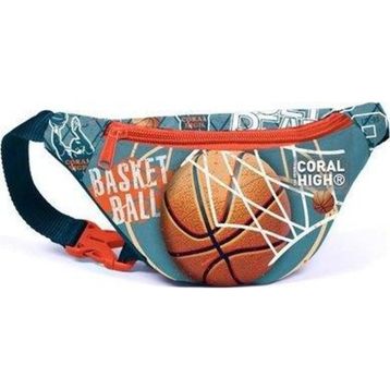 Coral High 11527 Kids Nefti Turuncu Basketbol Desenli Bel Çantası