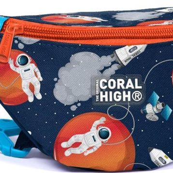 Coral High 11536 Kids Lacivert Mavi Astronot Desenli Bel Çantası