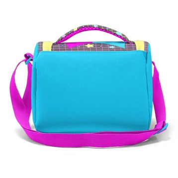 Coral High 11737 Gri Mavi Pembe Anime Desenli Thermo Beslenme Çantası