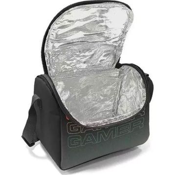 Coral High 11780 Kids Siyah Gri Gamer Desenli Thermo Beslenme Çantası
