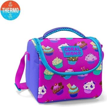 Coral High 11817 Kıdscoral High Kids Lavanta Pembe Cupcake Desenli Thermo Beslenme Çantası