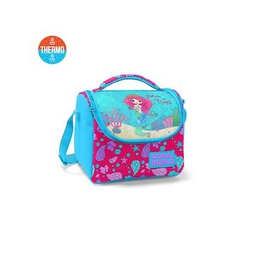 Coral High 11858 Kids Mavi Pembe Deniz Kızı Desenli Thermo Beslenme Çantası