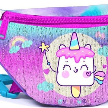 Coral High 12635 Kids Renkli Batik Unicorn Dondurma Desenli Bel Çantası