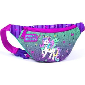 Coral High 12641 Kids Mor Su Yeşili Unicorn Desenli Bel Çantası