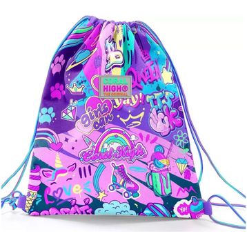 Coral High 12648 Kids Grafiti Desenli İpli Büzgülü Sırt Çantası