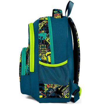 Coral High 14417 Kids Nefti Siyah Tamir Seti Desenli Üç Bölmeli Okul Sırt Çantası