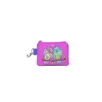 Coral High 21794 Kids Lavanta Açık Pembe Baykuş Desenli Simli Bozuk Para Çantası