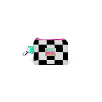 Coral High 21801 Kids Neon Pembe Dama Desenli Bozuk Para Çantası