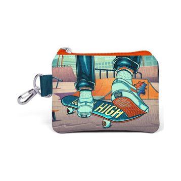 Coral High 21823 Kids Civit Neon Turuncu Kaykay Desenli Bozuk Para Çantası