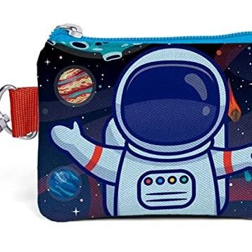 Coral High 21824 Sax Mavi Astronot Desenli Bozuk Para Çantası