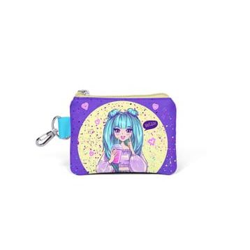 Coral High 21835 Kids Mor Pembe Anime Kız Desenli Bozuk Para Çantası