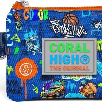Coral High 21896 Kids Saks Grafiti Desenli Bozuk Para Çantası