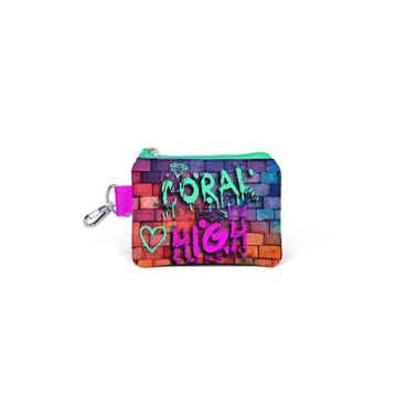 Coral High 21898 Pembe Lacivert Grafiti Yazılı Thermo Beslenme Çantası Bozuk Para Çantası
