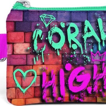 Coral High 21898 Pembe Lacivert Grafiti Yazılı Thermo Beslenme Çantası Bozuk Para Çantası