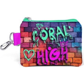 Coral High 21898 Pembe Lacivert Grafiti Yazılı Thermo Beslenme Çantası Bozuk Para Çantası