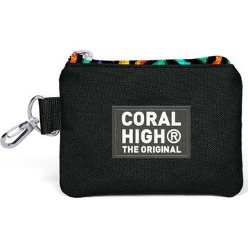 Coral High 21902 Siyah Grafiti Desenli Bozuk Para Çantası