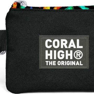 Coral High 21902 Siyah Grafiti Desenli Bozuk Para Çantası