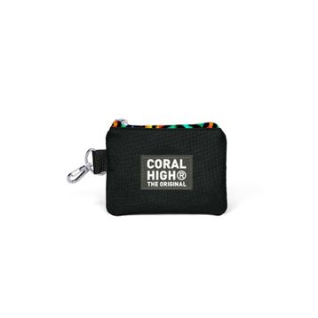 Coral High 21902 Siyah Grafiti Desenli Bozuk Para Çantası