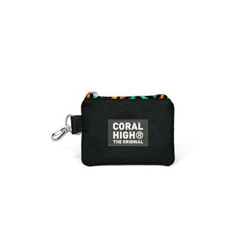 Coral High 21902 Siyah Grafiti Desenli Bozuk Para Çantası