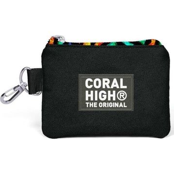 Coral High 21902 Siyah Grafiti Desenli Bozuk Para Çantası
