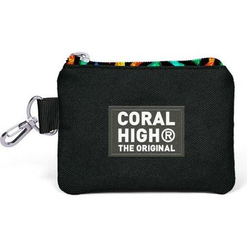 Coral High 21902 Siyah Grafiti Desenli Bozuk Para Çantası