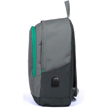 Coral High 23233 Sport Açık Gri Üç Bölmeli Usb Şarjlı Kulaklık Çıkışlı Sırt Okul Çantası