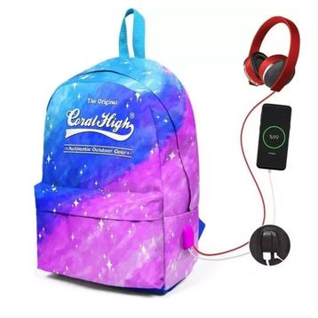 Coral High 23433 Pembe Saks Renk Geçişli Okul Çantası