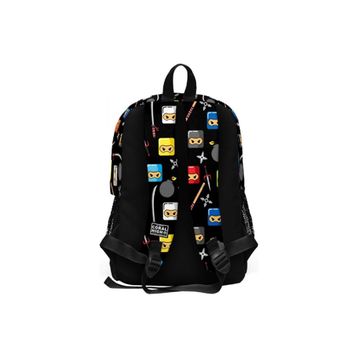 Coral High 23473 Siyah Ninja Desenli Dört Bölmeli Erkek Çocuk Okul Sırt Çantası