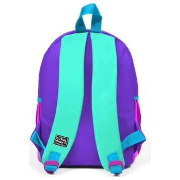 Coral High 23534 Minik Yuva Sırt Çantası Mor Renk Detaylı İki Bölmeli Okul Çantası