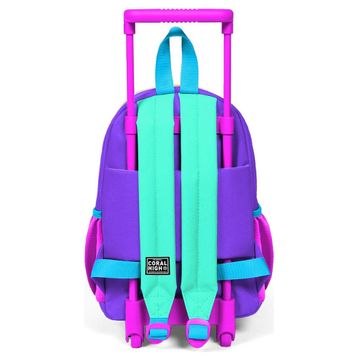Coral High 24034 Minik Yuva Çekçekli Sırt Çantası Mor Renk Detaylı Iki Bölmeli Okul Çantası