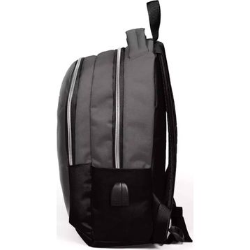 Coral High 24307 K118.1 Kids Koyu Gri Üç Bölmeli Usb Şarjlı Kulaklık Çıkışlı Sırt Çantası
