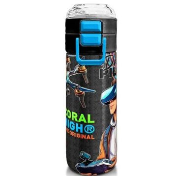 Coral High 500 ml 31991 Kids Drone Pilot Desenli Pipetli ve Direkt İçim Çelik Termos