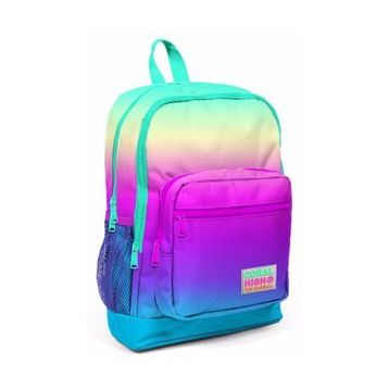 Coral High Coral High Pembe-Yeşil-Mavi Renk Desenli İlkokul ve Günlük Sırt Çantası
