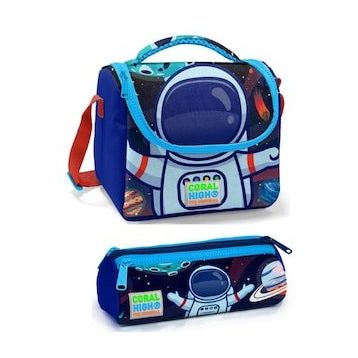 Coral High Erkek Çocuk Mavi Kırmızı Astronot Beslenme Çantası