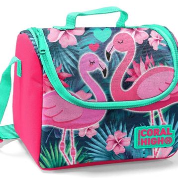 Coral High Flamingo Baskılı Termoslu - Kız Çocuk Beslenme Çantası