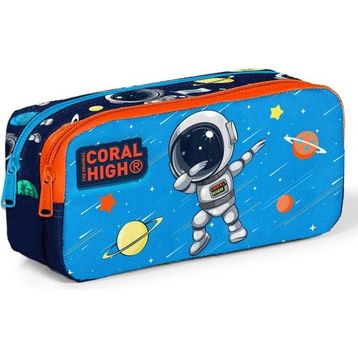 Coral High Iki Bölmeli Erkek Çocuk Lacivert Mavi Astronot Kalem Çantası Kalemlik Kalemlik