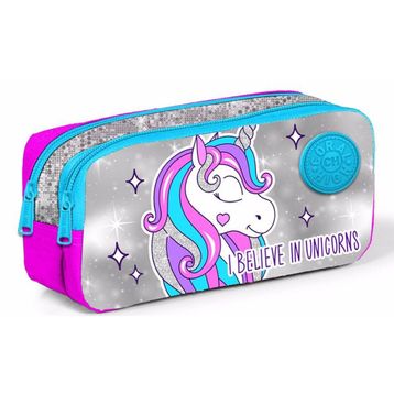 Coral High Kids İki Bölmeli Unicorns Baskılı - Kız Kalemlik