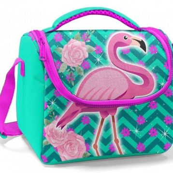 Coral High Kız Çocuk Pembe Yeşil Flamingo Thermo Yalıtımlı Çok Renkli Okul Beslenme Çantası