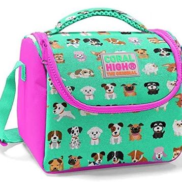 Coral High Kız Çocuk Pembe Yeşil Köpek Okul Thermo Yalıtımlı Beslenme Çantası