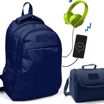 Coral High Lacivert Okul Erkek Çocuk - Usb Soketli Beslenme Çantası