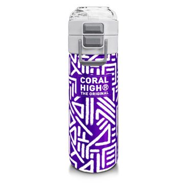 Coral High Mor Beyaz Geometrik Desenli 500 ml Termos