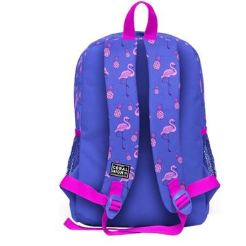 Coral High SET0223112 Kids Lavanta Pembe Flamingo Desenli 2'li Okul Çanta Seti